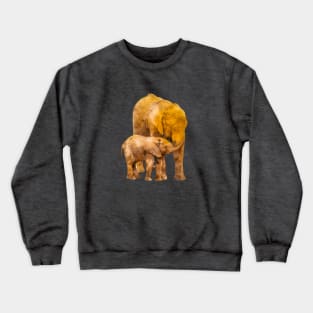 Mother Elephant and her Baby. Again! Crewneck Sweatshirt